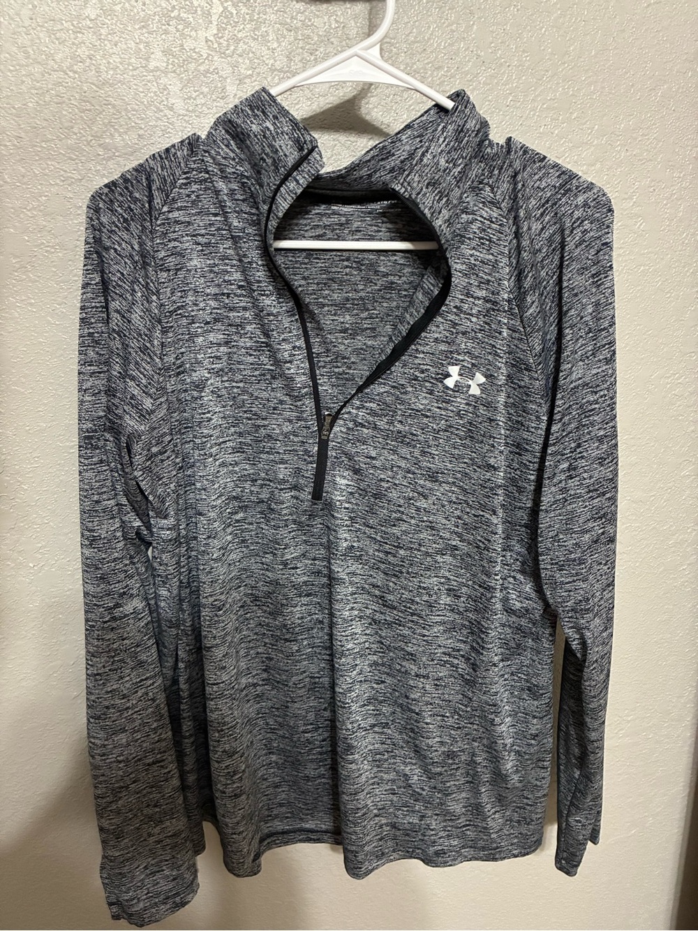 Under Armour Women's Heather Navy Quarter Zip Performance Pullover